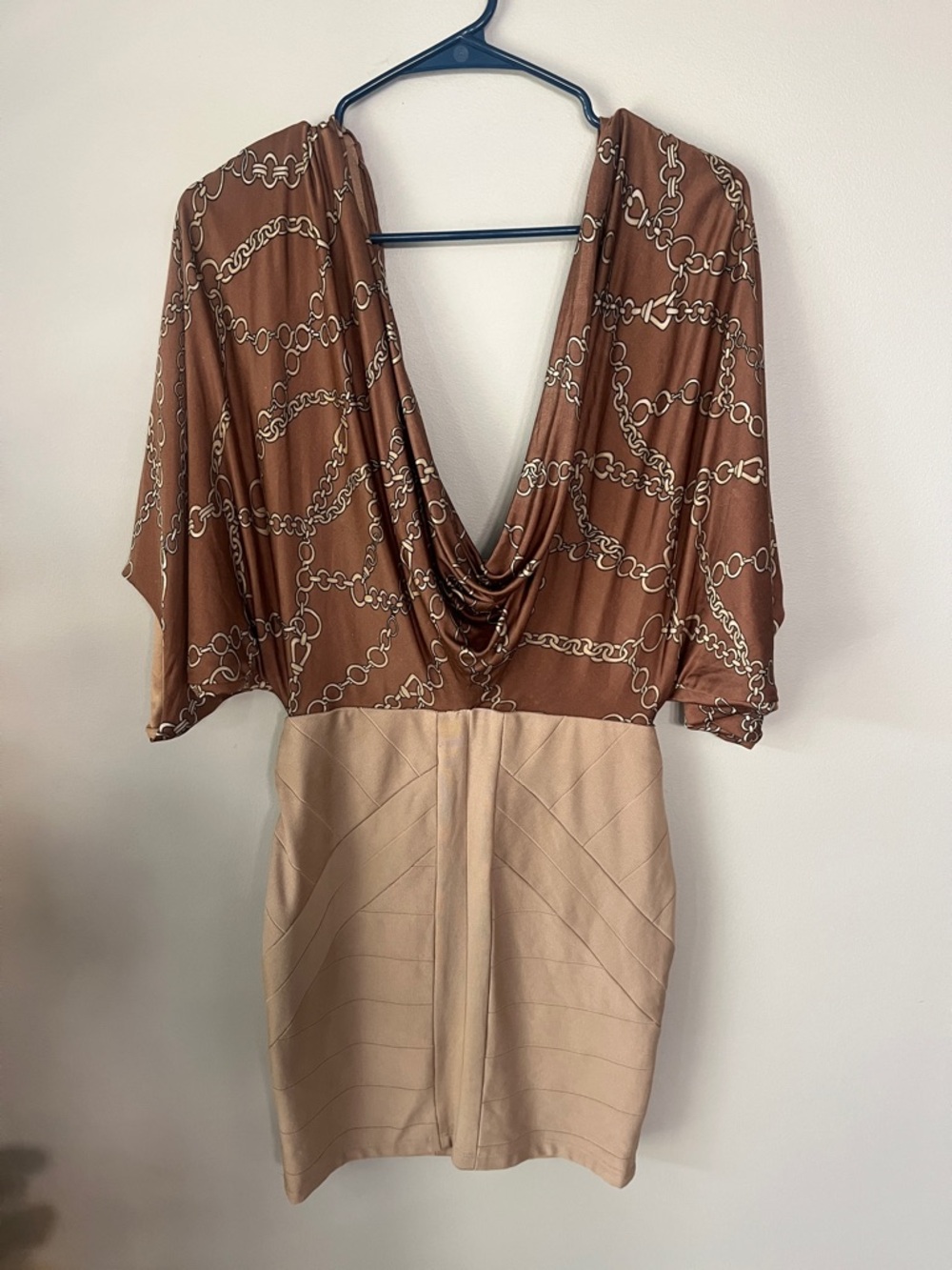 Sky bandage midi dress